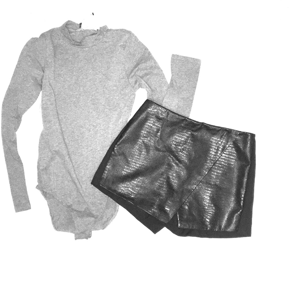 Akira Leather Dress Shorts